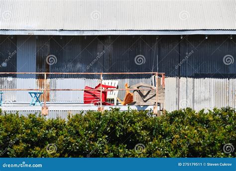 IRVINE, CALIFORNIA - 2 APR 2023: Old Town Irvine Sack Storage Warehouse Building Detail ...