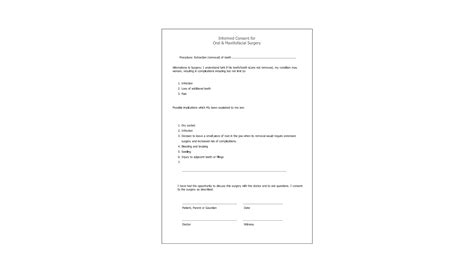 Medical Consent Form Template for You