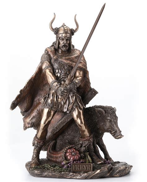 Norse God Freyr Bronze Figurine (By Veronese) | Bronze Gifts