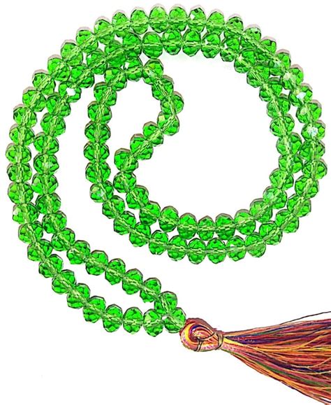 Shreenathji Green Firoza Crystal 108+1 Beads 8mm Necklace Gemstone For ...