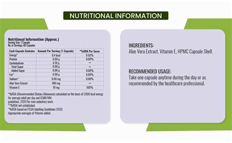 Steadfast Nutrition Aloe Vera for Healthy Skin & Hair, Improves ...