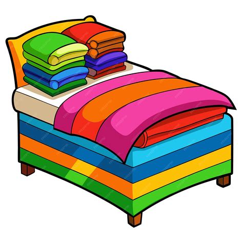 Color bed linen clipart vector art and illustration | Premium AI ...