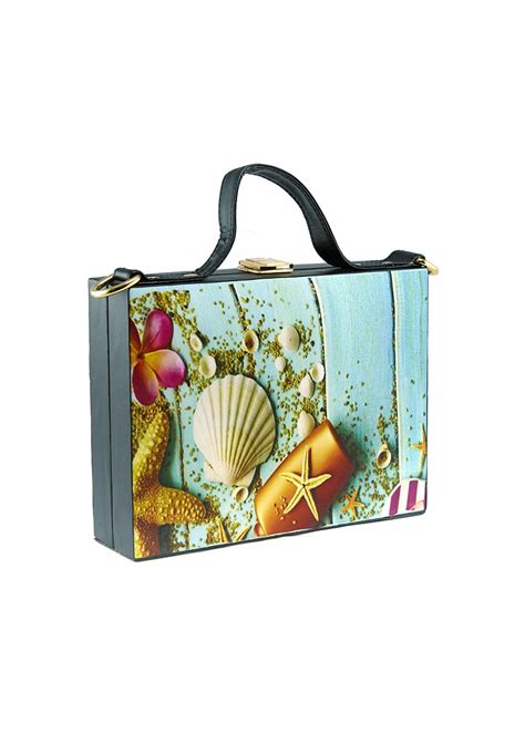 Get Multi Shell & Star Fish Graphic MDF Box Bag at ₹ 1599 | LBB Shop