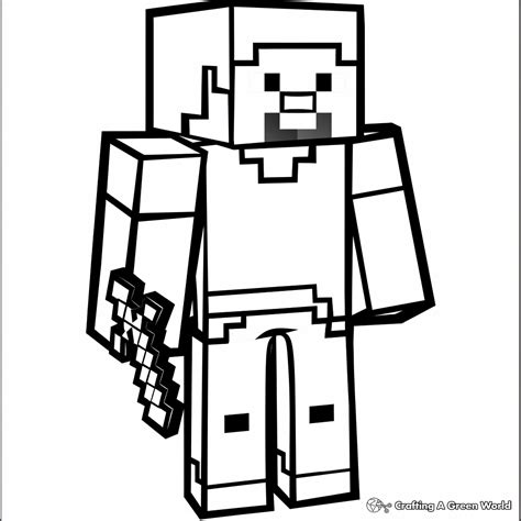 Minecraft Steve Coloring Pages - Free & Printable!