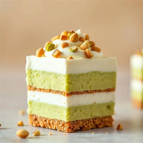 Amazing 4 Layer Dessert Pistachio Pudding Recipe | yummyhealthydesserts