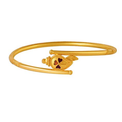 Buy P.C Chandra Jewellers 22K(916) Yellow Gold Nowa with Meenakari ...