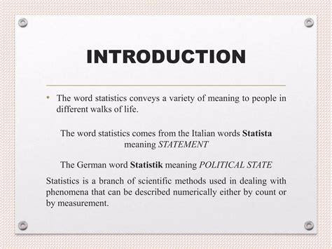 Introduction to statistics | PPTX