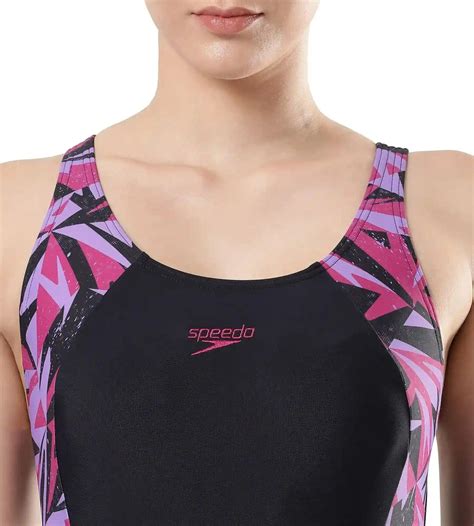 Buy Speedo Female Hyperboom Splice Raceback True Navy-Berry-Miami Lilac ...