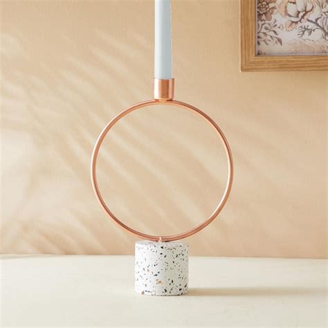 Buy Splendid Terra Roza Iron and Concrete Candle Holder from Home ...