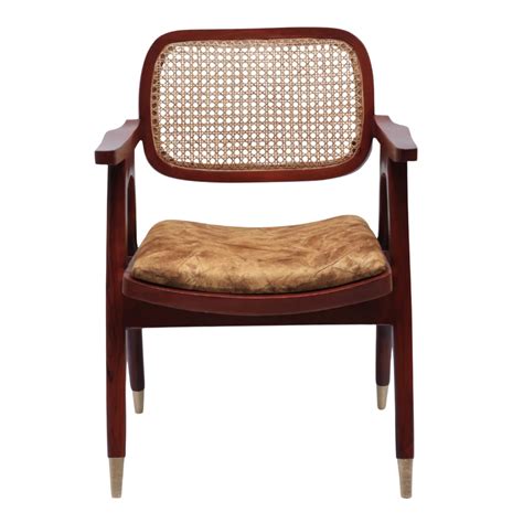 Aakar Teak Wood Arm Chairs (Brown Gold) – DZYN Furnitures