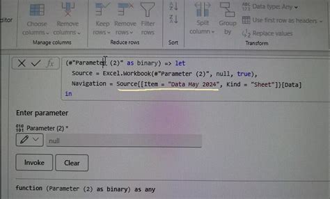 Power Query Parameter Tutorial 的图像结果