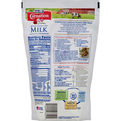 Carnation Nonfat Dry Milk Nutrition Facts | Besto Blog