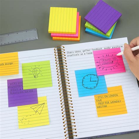 EasternWolf 6 Pads Lined Sticky Notes 3x3 Sticky Notes with India | Ubuy