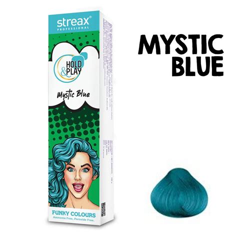 Buy Streax Professional Hold & Play Funky Colours - Mystic Blue (100gm ...