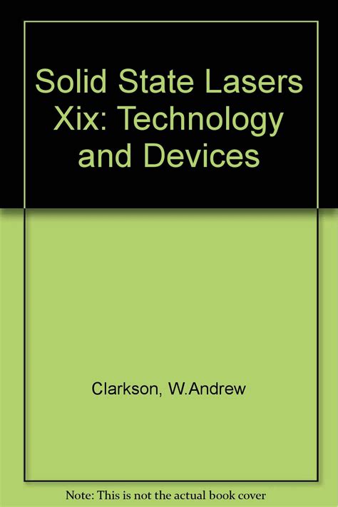Buy Solid State Lasers XIX: Technology and Devices Book Online at Low ...