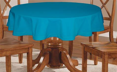 Buy Lushomes Plain Rasberry Round Table Cloth - 6 Seater Online at Low ...