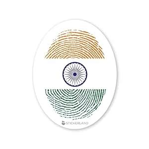 Buy Stickerland India Fingerprint Indian Sticker 4x5 CM (Pack of 1 ...