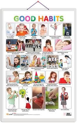 Good Habits Early Learning Educational Chart for Kids | 20"X30" inch ...