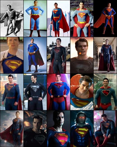Superman Costumes Through The Years All 15 Live Action Superman