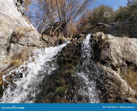 Upper Battle Creek Falls Utah Stock Photo - Image of rocky, battle ...
