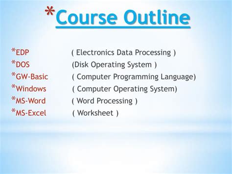 Image result for PowerPoint Course Outline Timing