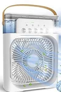Gooni Mini Air Cooler – Portable USB Mini AC Fan with 7-Color LED Light ...