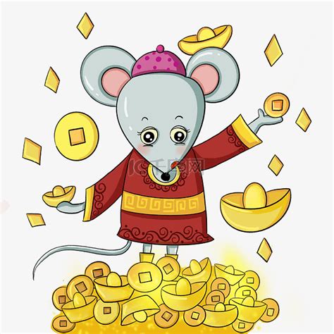 2020鼠年儿童可爱财神素材图片免费下载-千库网