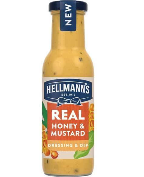 Hellmann's Real Honey & Mustard Dressing & Dip • Made with Real Honey ...