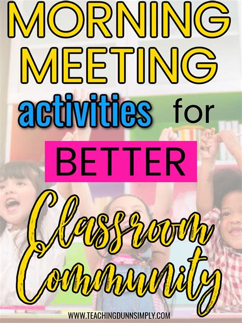 Morning meeting activities for better classroom community – Artofit