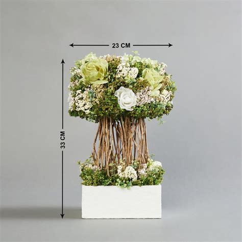 Buy Gardenia Artificial Roses and Berries Topiary in Pot - 33 cm from ...