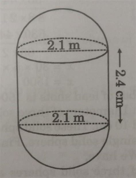 Q. A boiler is in the form of cylinder 2.4 m long with hemispherical ...