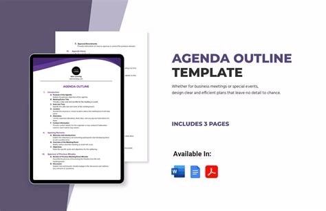 Free Editable Agenda Templates in Google Docs to Download