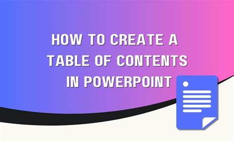 How to Create Table of Contents in PowerPoint 的图像结果
