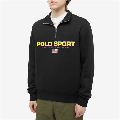 Polo Ralph Lauren Polo Sport Quarter Zip Polo Black & Gold | END. (US)