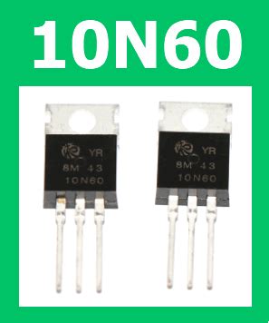Pièce Réparation Circuit Lot 5 Transistors MOSFET 10N60 10A 600V TO ...