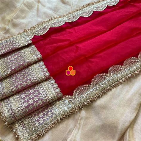 Bridal Maya Deep Red Organza Dupatta – anokherang
