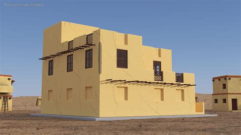 3D Cartoon Two Levels Arabian Style House model | 3D Molier International