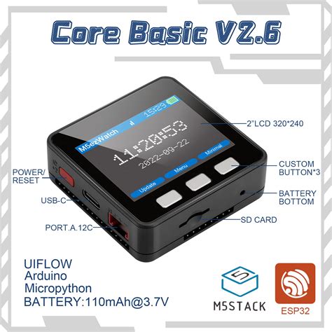Buy M5Stack ESP32 Basic Core IoT: Development Kit V2.6 2.0-inch IPS ...