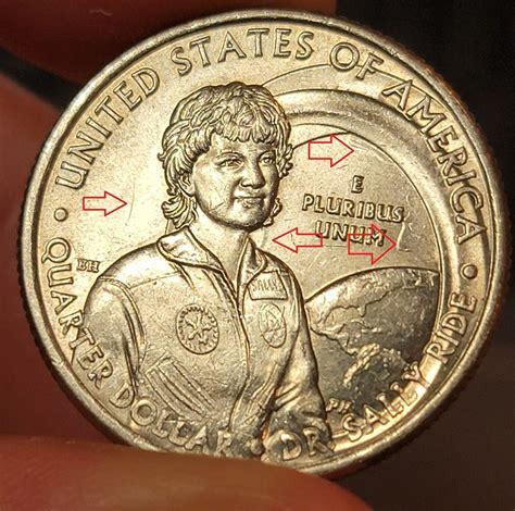 2022-P Sally Ride Quarter Major Die Clash AND Strike Through! 2 Errors ...