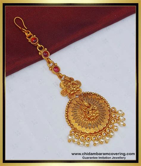 Buy Premium Quality Antique Gold Design Stone Lakshmi Design with Pearl ...