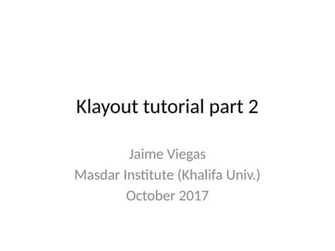 KLayout Tutorial 8 的图像结果