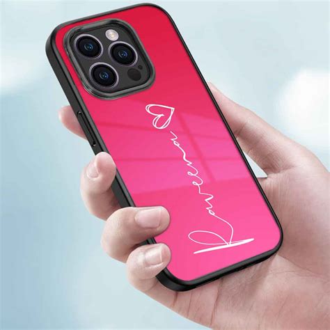 Customized iPhone 14 Pro Mobile Glass Cover With Signature – Nutcase