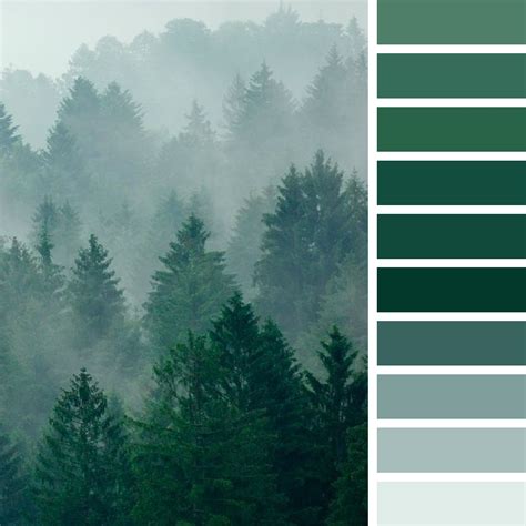 Green and Gray Tree Palette