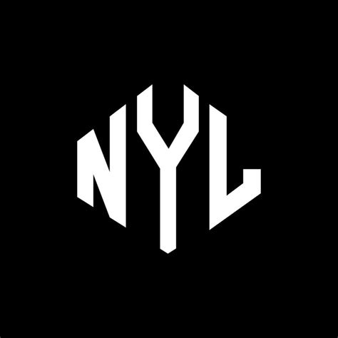 diseño de logotipo de letra nyl con forma de polígono. diseño de ...