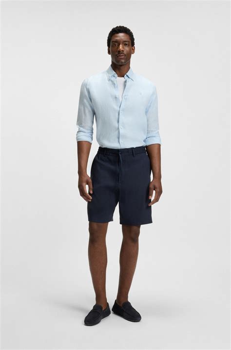 BOSS - Portuguese-crafted moccasin loafers in suede with penny trim ...