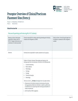 Fillable Online tru Preceptor Overview of Clinical/Practicum Fax Email ...
