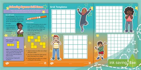 👉 Colouring Squares Grid Game (teacher made) - Twinkl