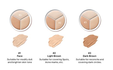 Buy Tri Color Concealer Palette, Moisturizing & Waterproof Long-Lasting ...