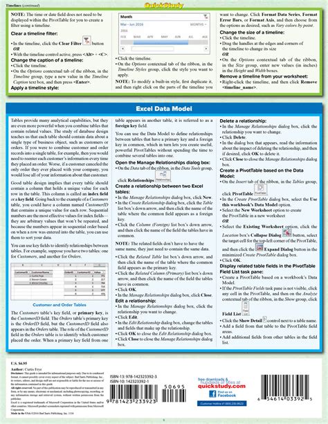 Image result for Excel 2016 Formulas Laminated Reference Guide