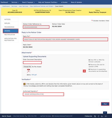 View Notices and Demand Orders